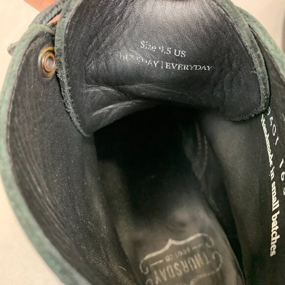 Thursday Boot Co Mens Captain Boots Size 9.5 Black Matte Leather Military Rugged - Picture 12 of 13